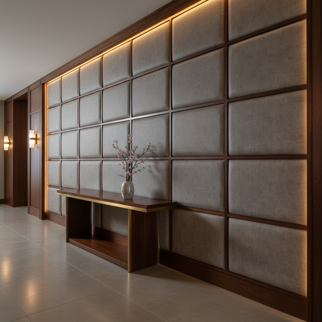 Red Hook - Shadow Upholstered Wall Panel | Architectural Fabrics