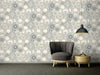 Art de la Table Silver Blue Grey Versace Home Wallcovering