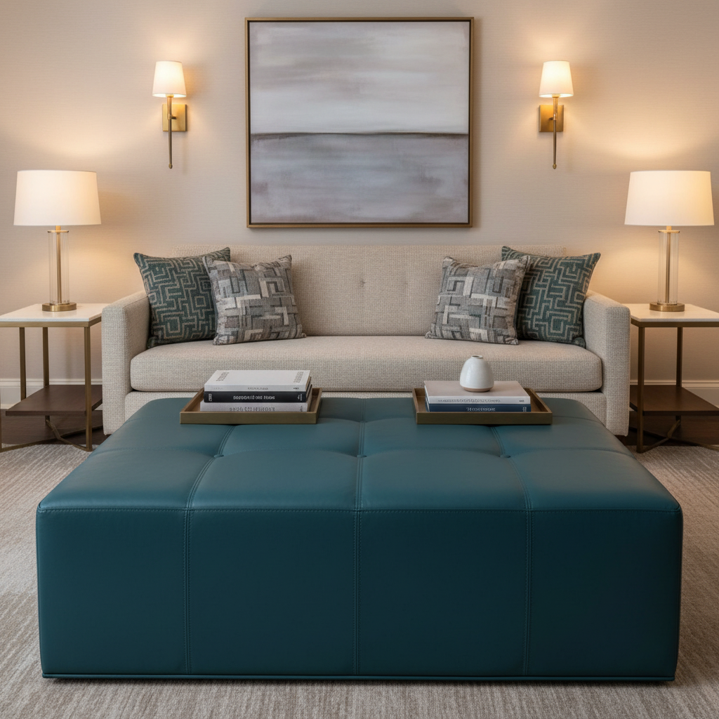 Kick Em Jenny - Bay Upholstered Ottoman | Architectural Fabrics