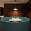 Analog - Teal Mist Etched Polyurethane Upholstered Banquette | Architectural Fabrics