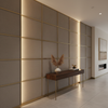 Smooth Pebble Grain Soft Taupe Upholstered Wall Panel | Architectural Fabrics