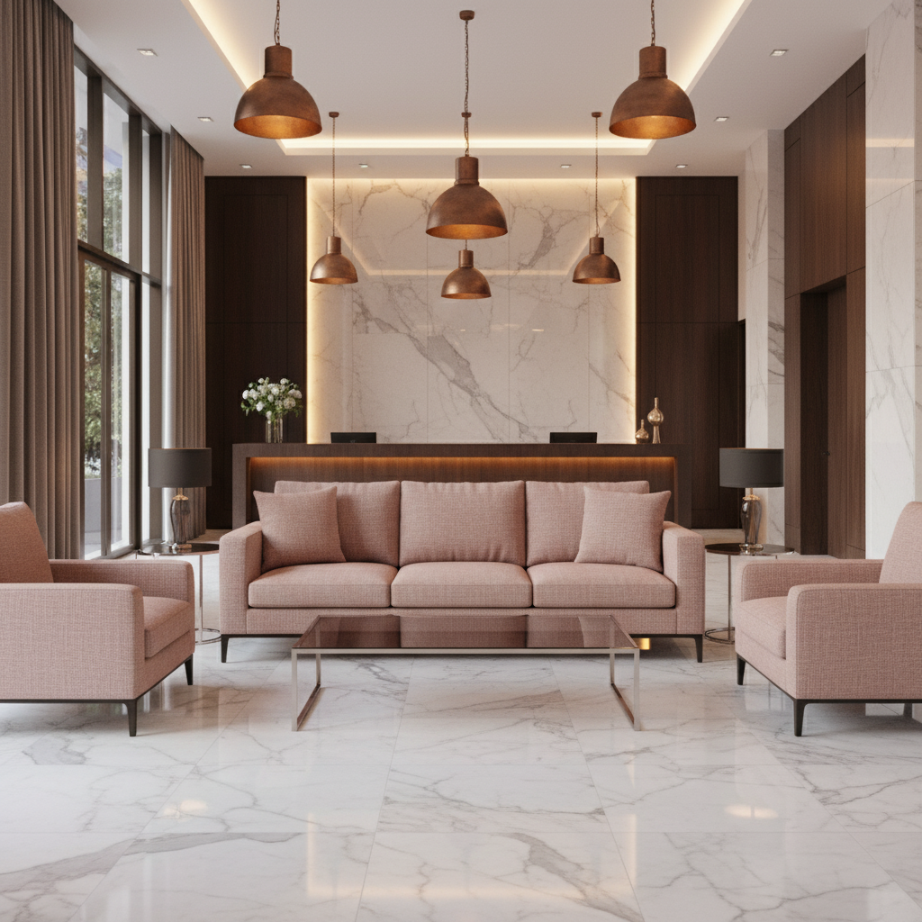 Amalfi - Rose Quartz Indoor/Outdoor Vinyl Upholstered Sofa | Architectural Fabrics