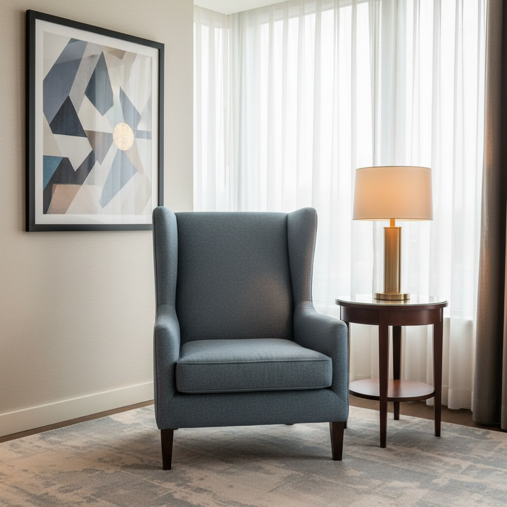 Peter Island - Sky Upholstered Chair | Architectural Fabrics