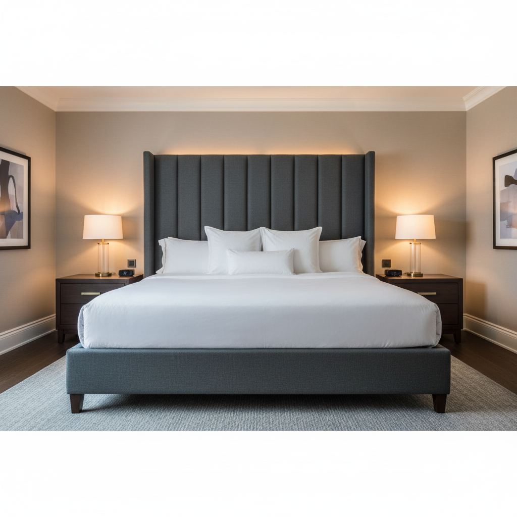 Quintana Bay - Indigo Upholstered Headboard | Architectural Fabrics