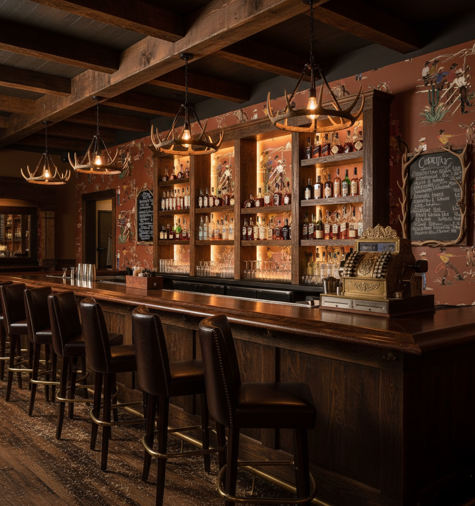 The Original Yeeha 1950's Cowboy Retro | Architectural Wallcoverings - Western Bar Room Setting