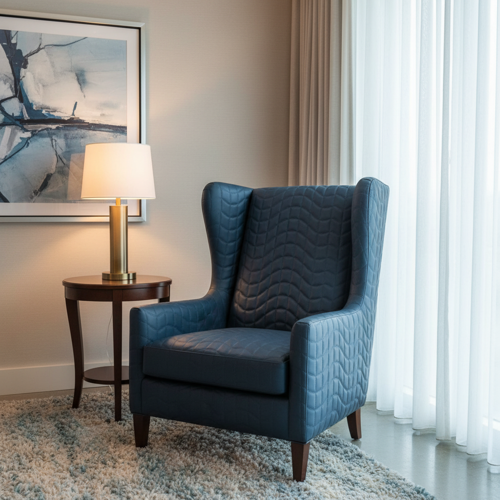 Waterfall Bay - Sapphire Upholstered Chair | Architectural Fabrics