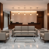 Smooth Pebble Grain Mushroom Taupe Upholstered Sofa | Architectural Fabrics