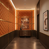 Tres Palmas - Persimmon Upholstered Wall Panel | Architectural Fabrics