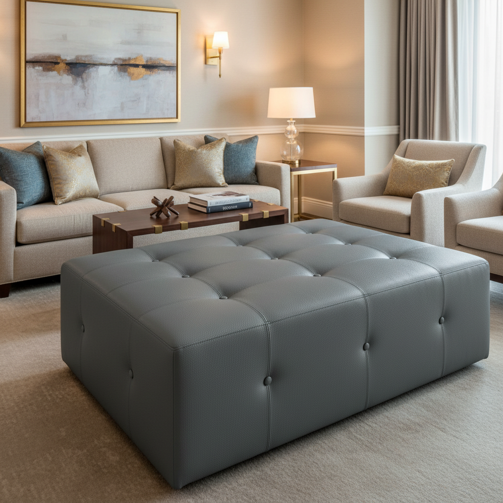 Punch Bowl - Harbor Upholstered Ottoman | Architectural Fabrics