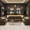 Subtle Velvet Texture Deep Umber Upholstered Sofa | Architectural Fabrics