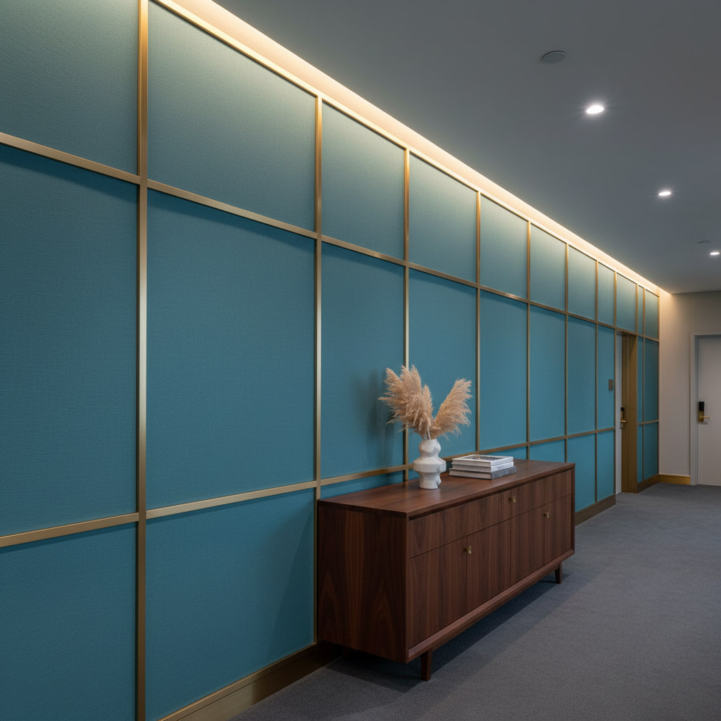 Pinnacle Rock - Sea Green Upholstered Wall Panel | Architectural Fabrics