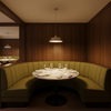 Linen Island - Grass Upholstered Banquette | Architectural Fabrics