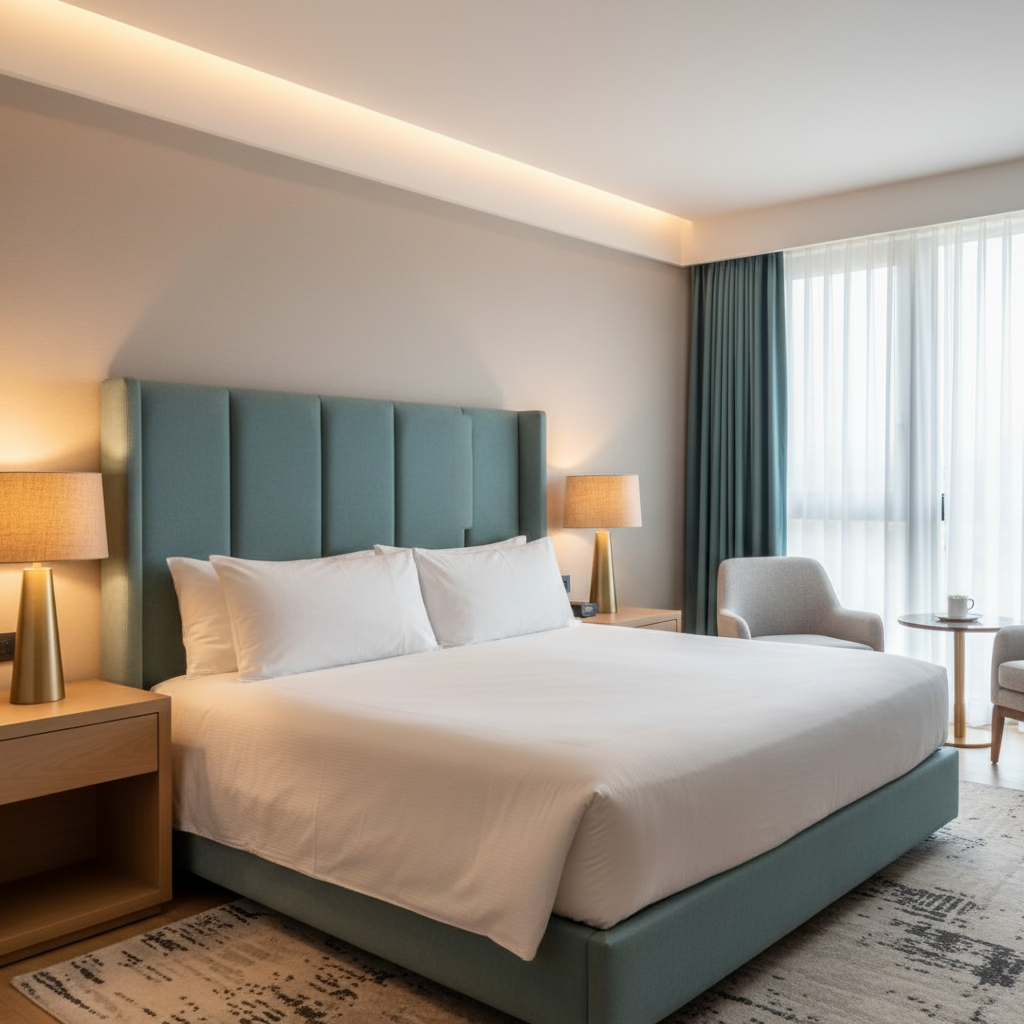 Peter Island - Aqua Upholstered Headboard | Architectural Fabrics