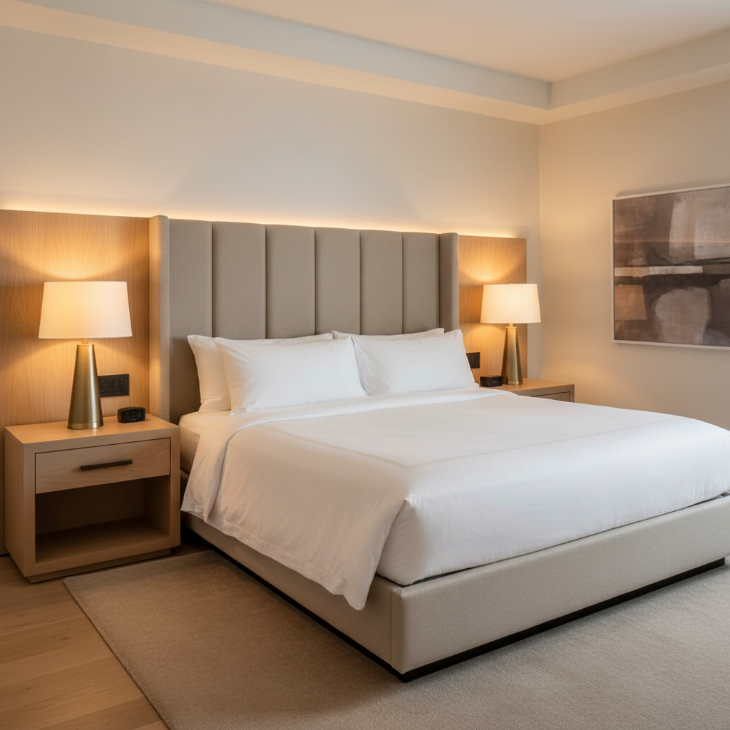 Morant - Latte Upholstered Headboard | Architectural Fabrics