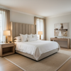 Brushed Linen Weave Natural Linen Upholstered Headboard | Architectural Fabrics