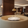 Woven Basketweave Texture Natural Linen Upholstered Banquette | Architectural Fabrics