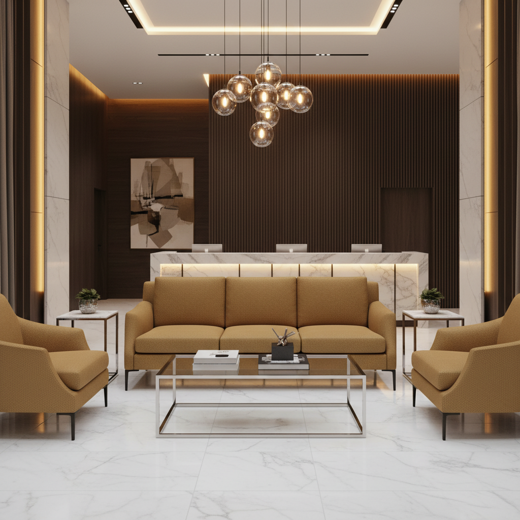 Maya Riviera - Buff Upholstered Sofa | Architectural Fabrics