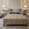 Turf Bay - Mortar Upholstered Ottoman | Architectural Fabrics
