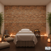 Vomera Faux Burnt Brick | Hollywood Wallcoverings - Healthcare Waiting Room commercial room setting