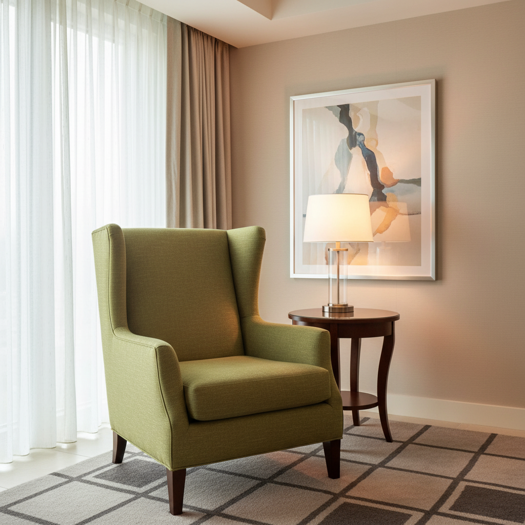 Triangle Reef - Evergreen Upholstered Chair | Architectural Fabrics
