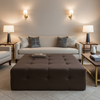 Linen Island - Abyss Upholstered Ottoman | Architectural Fabrics