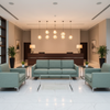 Woven Textured Surface Seafoam Green Upholstered Sofa | Architectural Fabrics