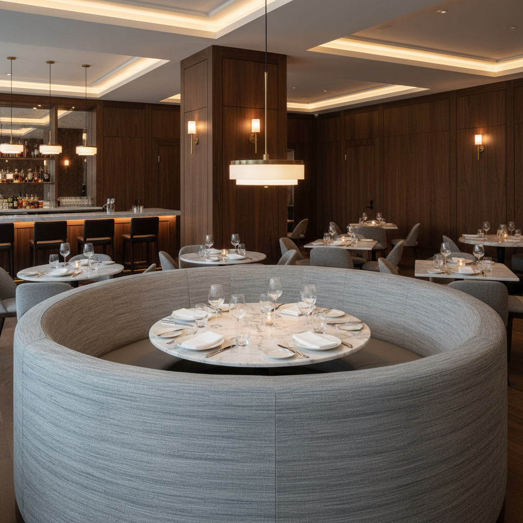 Pigeon Island - Comet Upholstered Banquette | Architectural Fabrics