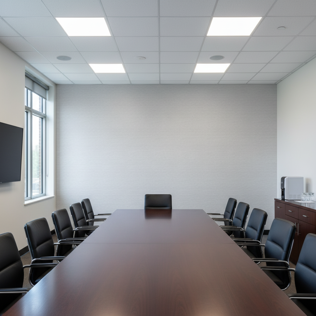 Barnard Type II Vinyl | Hollywood Wallcoverings - Conference Room commercial room setting