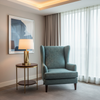 Woven Textile Texture Ocean Teal Upholstered Chair | Architectural Fabrics