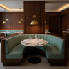 Aarden - Seafoam Silicone Hybrid Upholstered Banquette | Architectural Fabrics