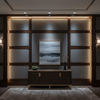 Fine Pebble Grain Dark Graphite Upholstered Wall Panel | Architectural Fabrics