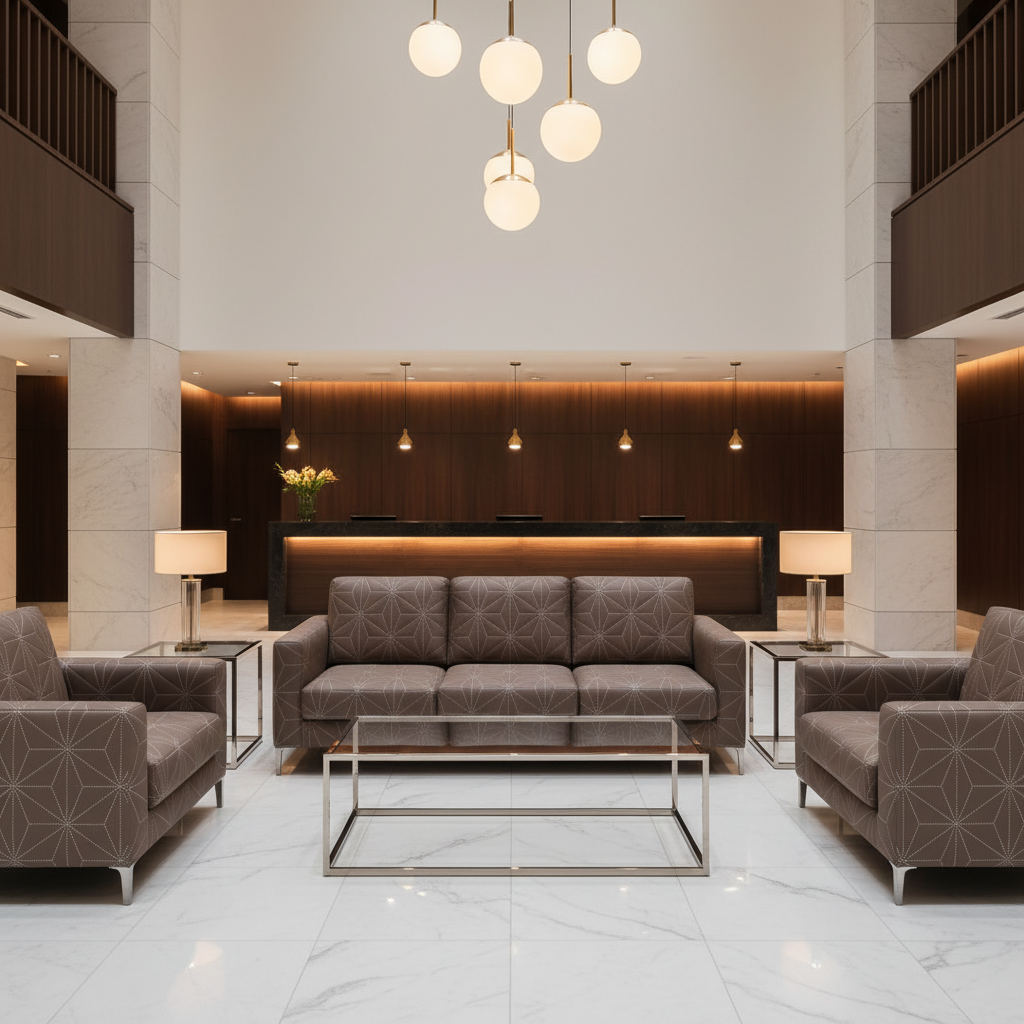 Axis - Axis Etched Polyurethane Upholstered Sofa | Architectural Fabrics