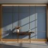 Smooth Pebble Grain Dusty Blue Upholstered Wall Panel | Architectural Fabrics