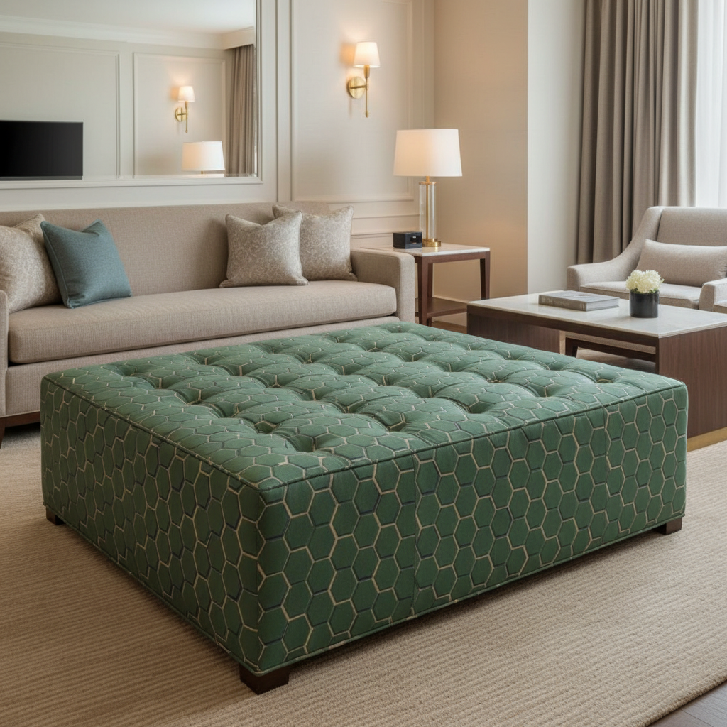 Pelican Cay - Rhine Upholstered Ottoman | Architectural Fabrics