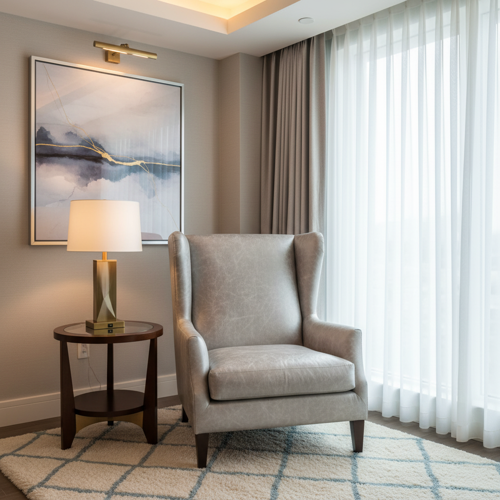 Subtle Textured Grain Soft Silver Upholstered Chair | Architectural Fabrics