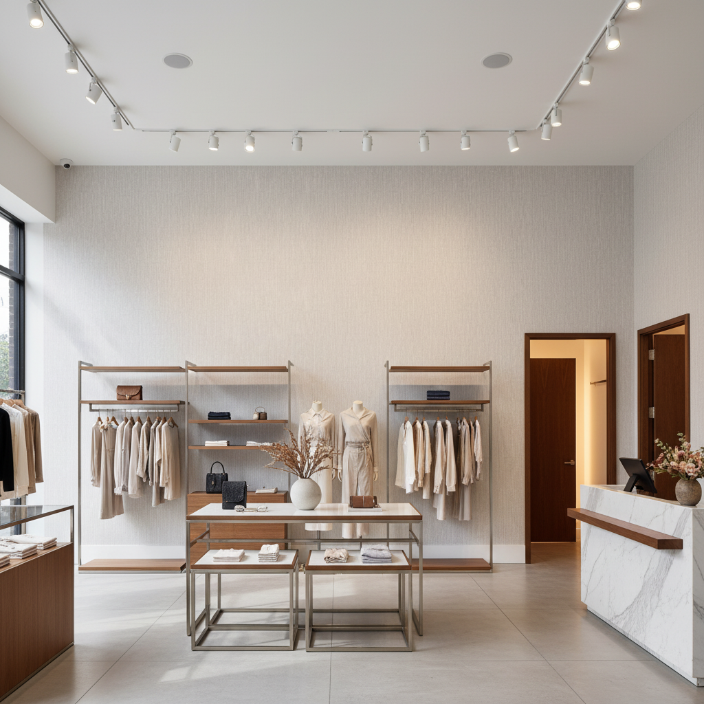 Barnard Type II Vinyl | Hollywood Wallcoverings - Retail Showroom commercial room setting