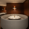 Marigot - Dove Upholstered Banquette | Architectural Fabrics