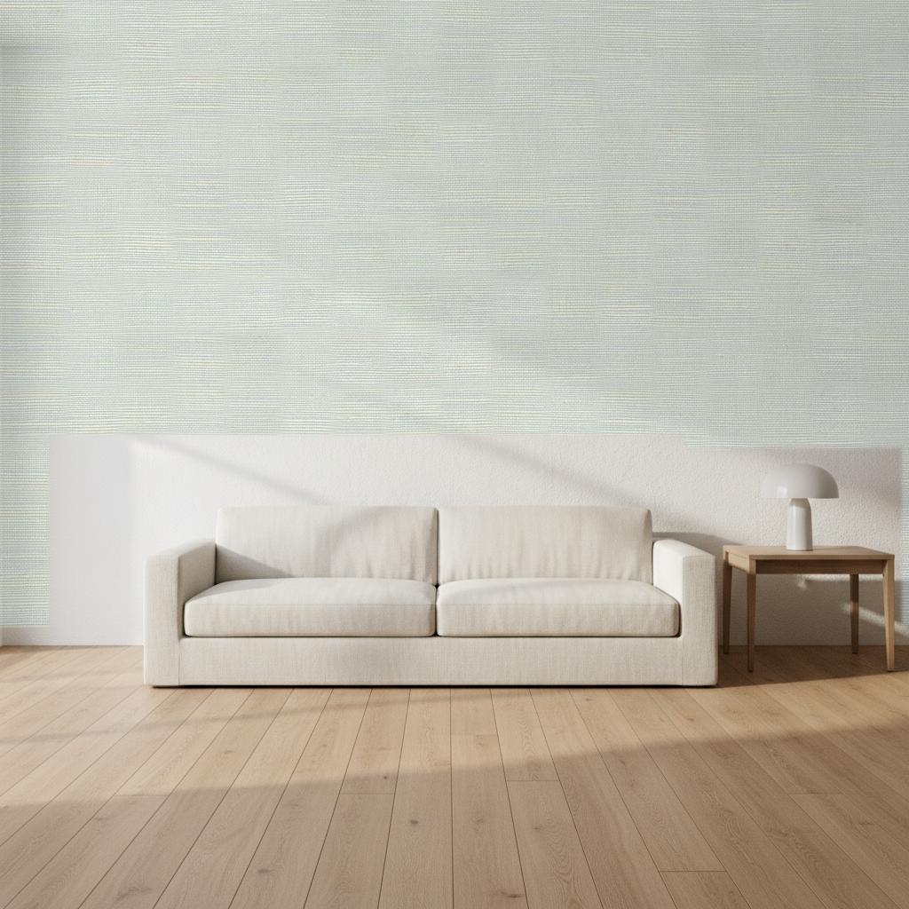 Nantucket Grasscloth Icy Path Wallcovering | Phillipe Romano room setting