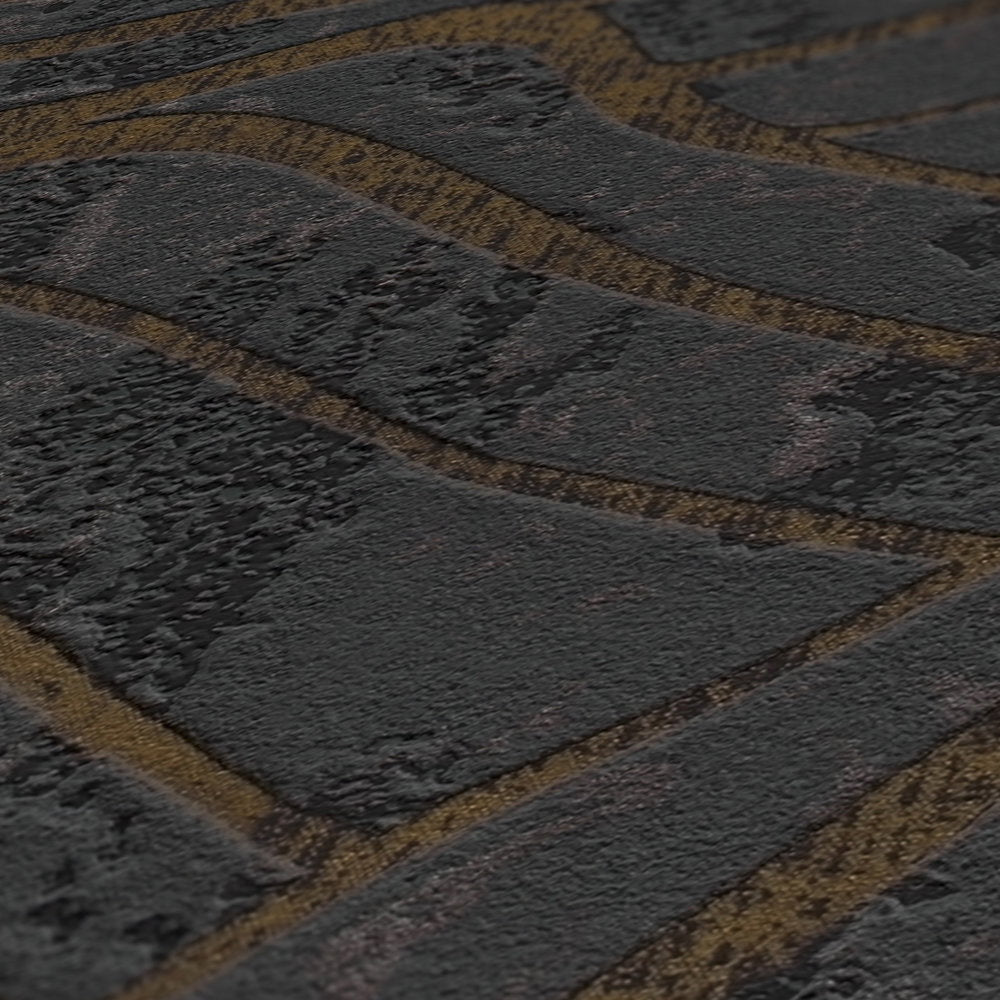 Jade Black Wallcovering | AS Creation