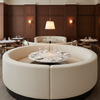 Subtle Textured Surface Soft Ivory Upholstered Banquette | Architectural Fabrics