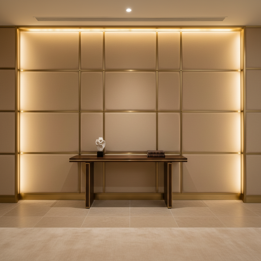 Linen Island - Chamois Upholstered Wall Panel | Architectural Fabrics
