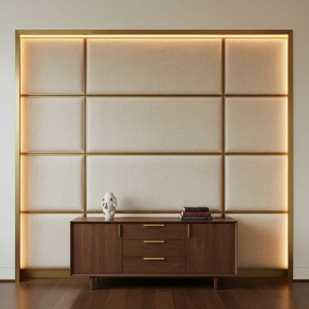 Manchioneel - Almond Upholstered Wall Panel | Architectural Fabrics