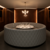 Stone Haven - Midnight Upholstered Banquette | Architectural Fabrics