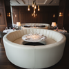 Ultrasuede Crystal - White Upholstered Banquette | Ultrasuede Upholstery