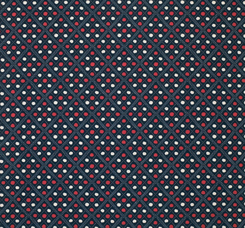 DWCY-900124 Nina Campbell Fabric Deep Navy designer-wallcoverings-los-angeles