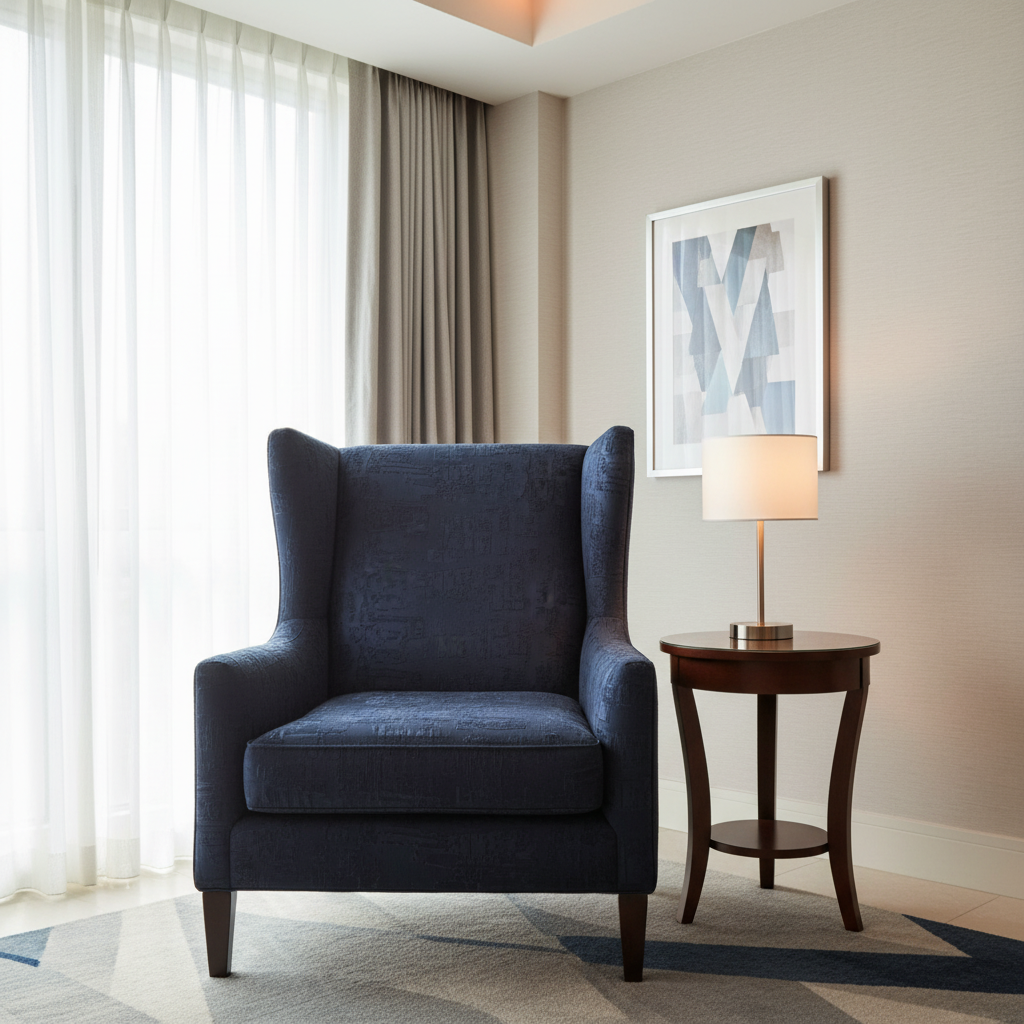 Turf Bay - Cobalt Upholstered Chair | Architectural Fabrics