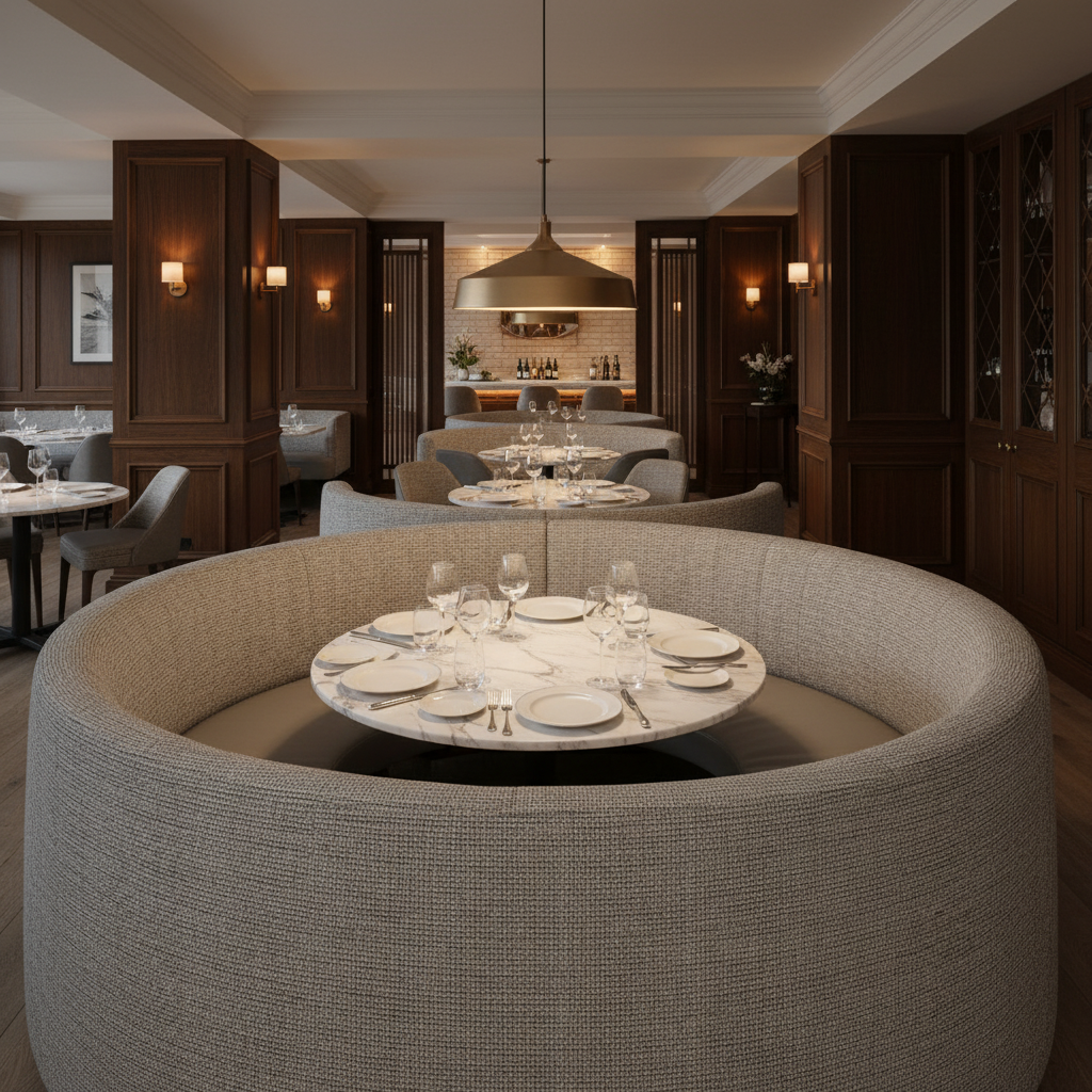 St. Eustatius - Dew Upholstered Banquette | Architectural Fabrics