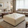 Trunk Bay - Almond Upholstered Ottoman | Architectural Fabrics
