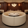 Maya Riviera - Cream Upholstered Banquette | Architectural Fabrics