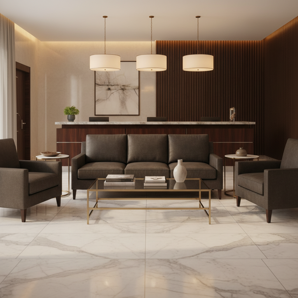 Alamo - Truffle Performance Vinyl Upholstered Sofa | Architectural Fabrics